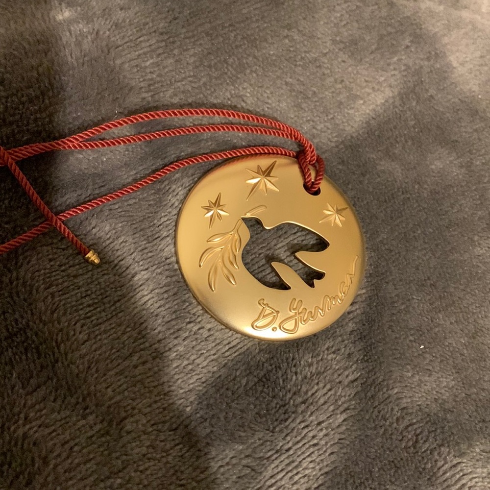 David Yurman, gold tone, Dove Christmas ornament